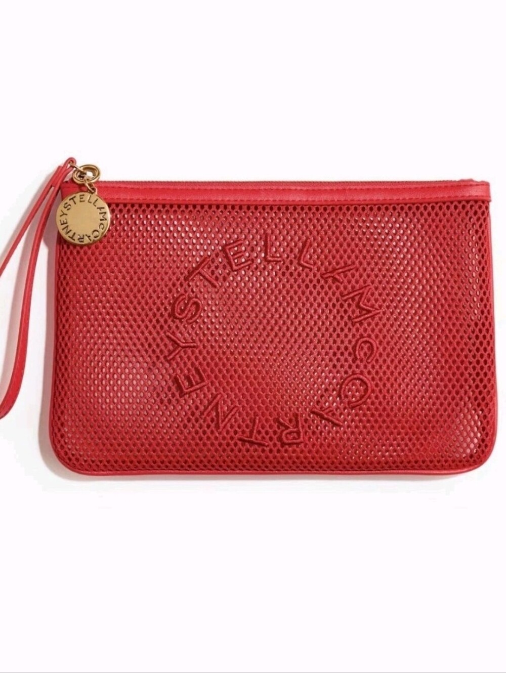 STELLA MCCARTNEY H&M Red Mesh Logo Bag And Purse Charm Keychain - Picture 6 of 14